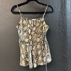 Snake Print Spaghetti Strap Top